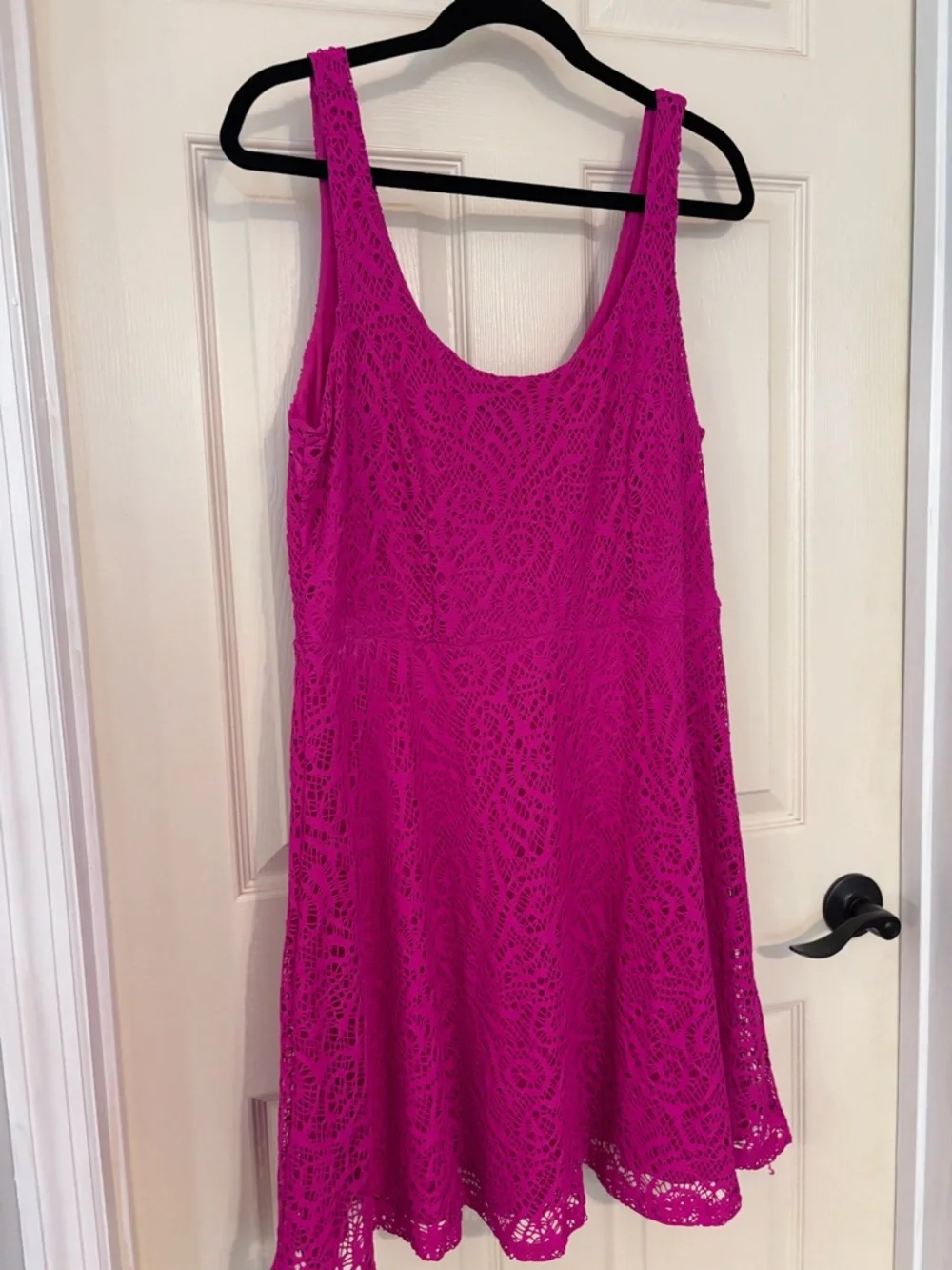 Apt. 9 Bright Fuchsia Lace Mini Dress - Picture 1 of 5